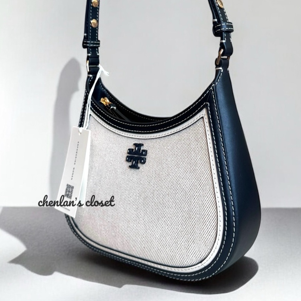 NWT Tory Burch Emerson Canvas Handbag - Picture 2 of 11
